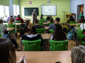 Hotel dla pszczół samotnic w Zespole Szkół Ponadpodstawowych w Przedborzu., 